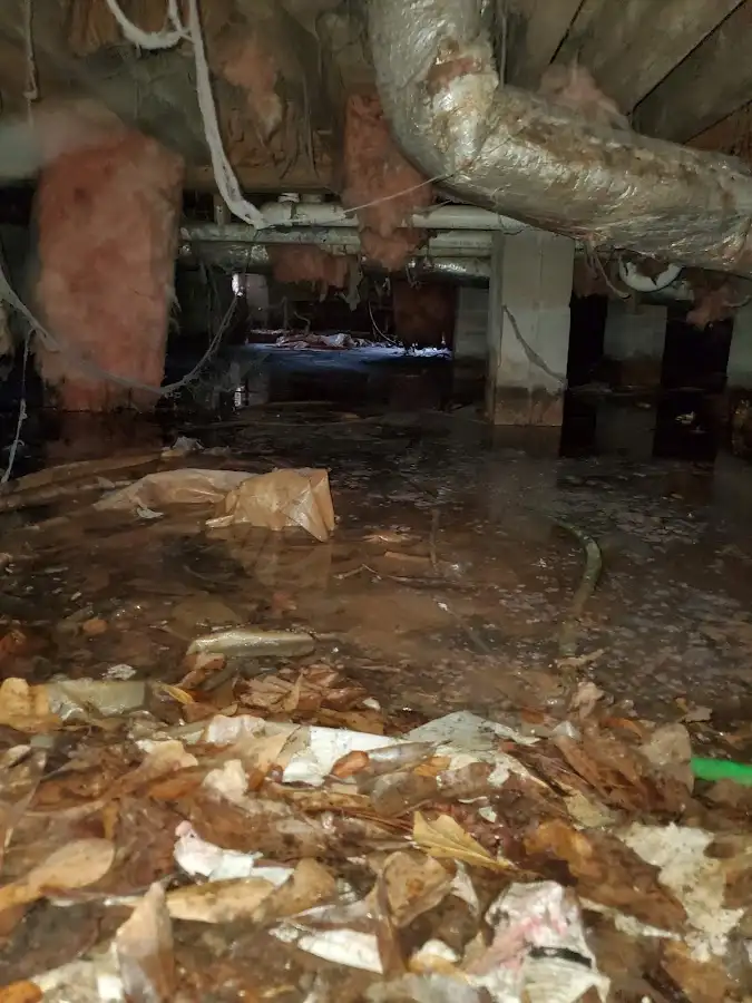Crawl space flood assessment for Commercial Water Damage Restoration in Falls Church